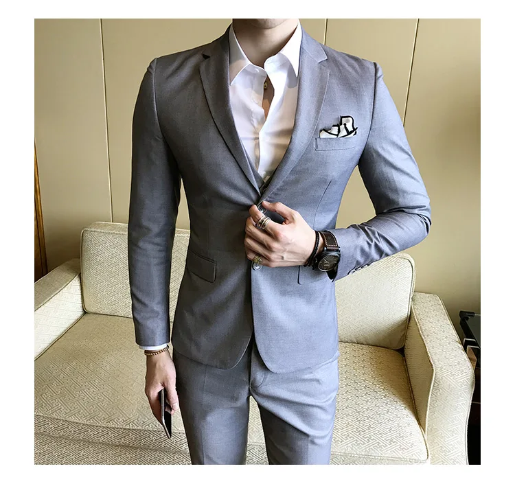 slim fit male 3 piece suits wedding dress Men's Business Casual jacket Wedding Prom Dinner Gown Wear Suits Groomsman tuxedos