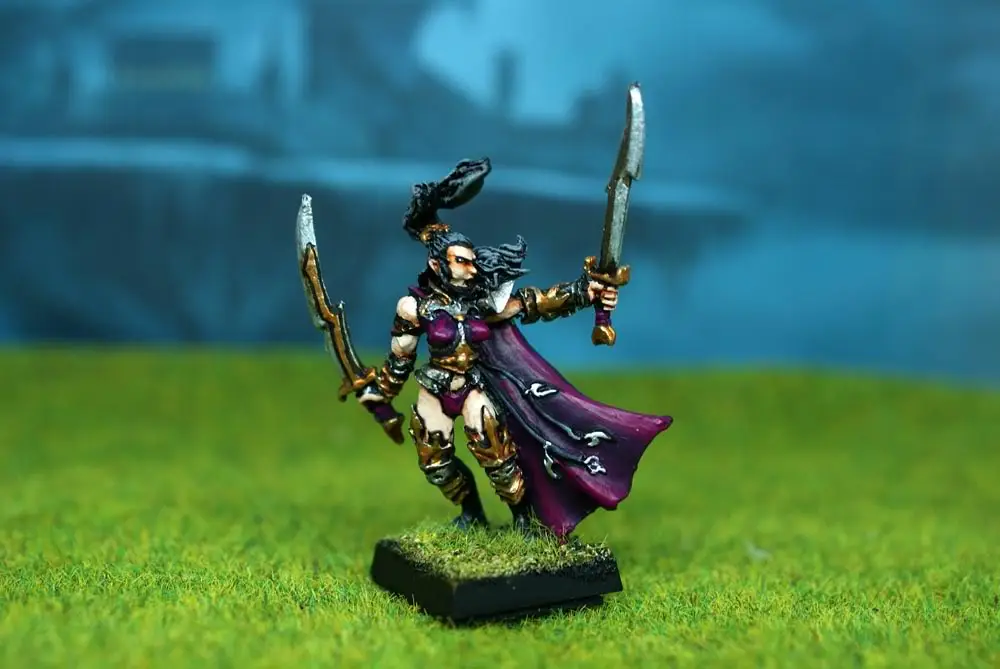 Темный Эльф дредлорд с дополнительным ручным оружием металлическая