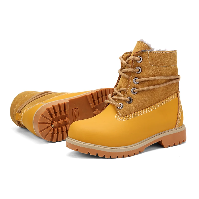 Детские ботинки для мальчиков и девочек Сапоги Челси из натуральной кожи детские