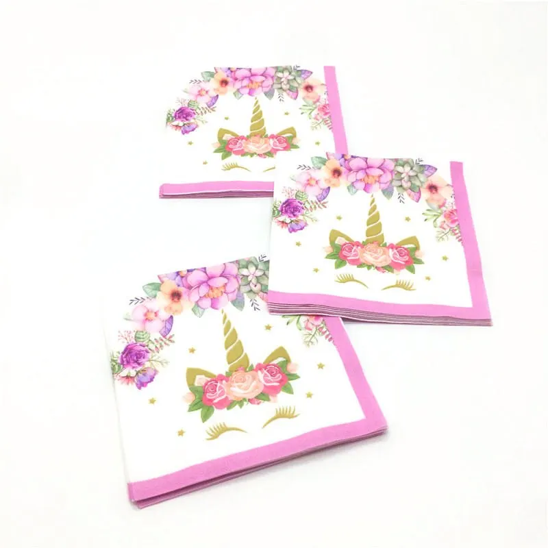 61 шт./лот Единорог тема дизайн мультфильм посуда набор обеспечить девушка день