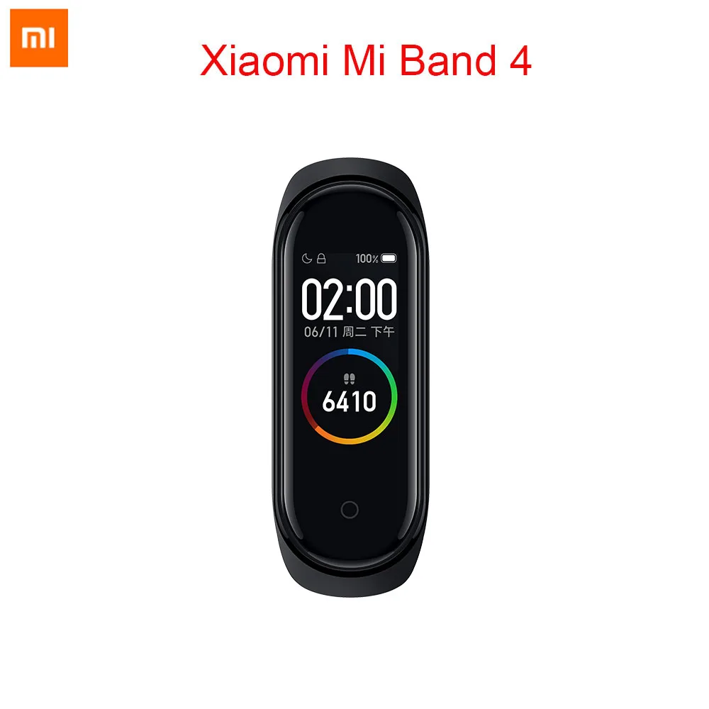 Оригинальный Смарт браслет Xiaomi Mi Band 4 Miband фитнес трекер с функцией измерения