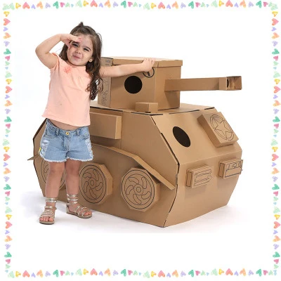 tank Детская палатка Вигвама, игрушки для детей, бумажный игровой домик для дома, дома, улицы, игрушки, игровой дом, Прямая поставка, мультяшный поезд, танк - Цвет: tank
