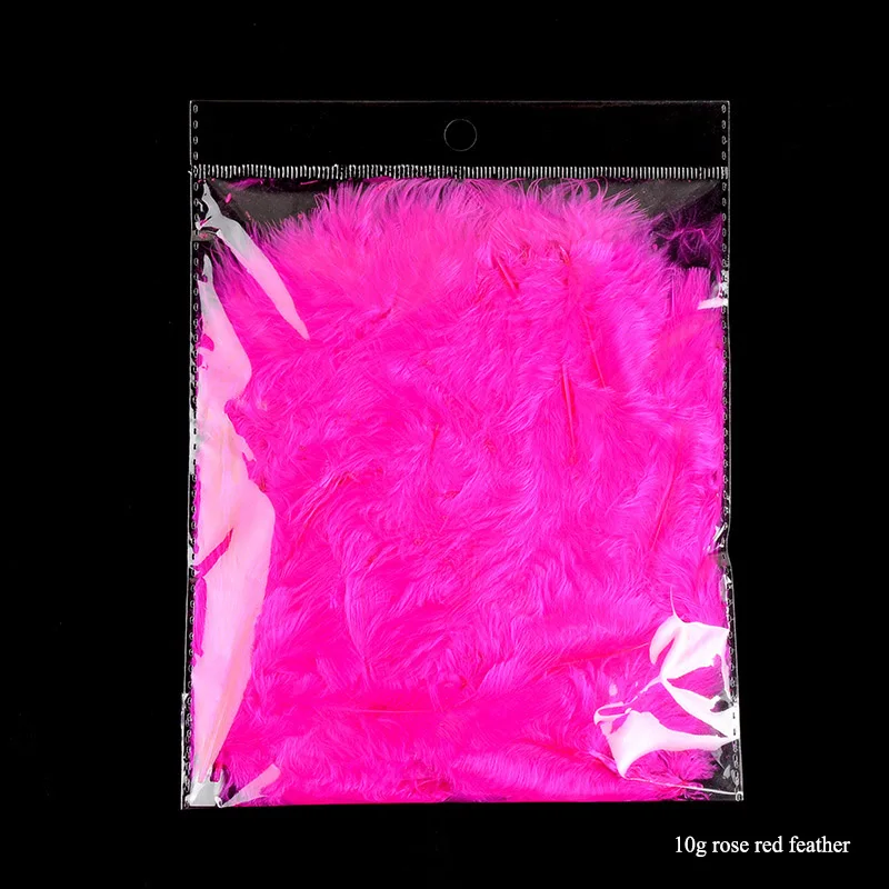 10g Rose red feather DIY Свадебные украшения для дня рождения Воздушные шары гелиевые светящиеся воздушные шары Bobo перья прозрачные воздушные шары из ПВХ вечерние украшения на Рождество - Цвет: 10g Rose red feather