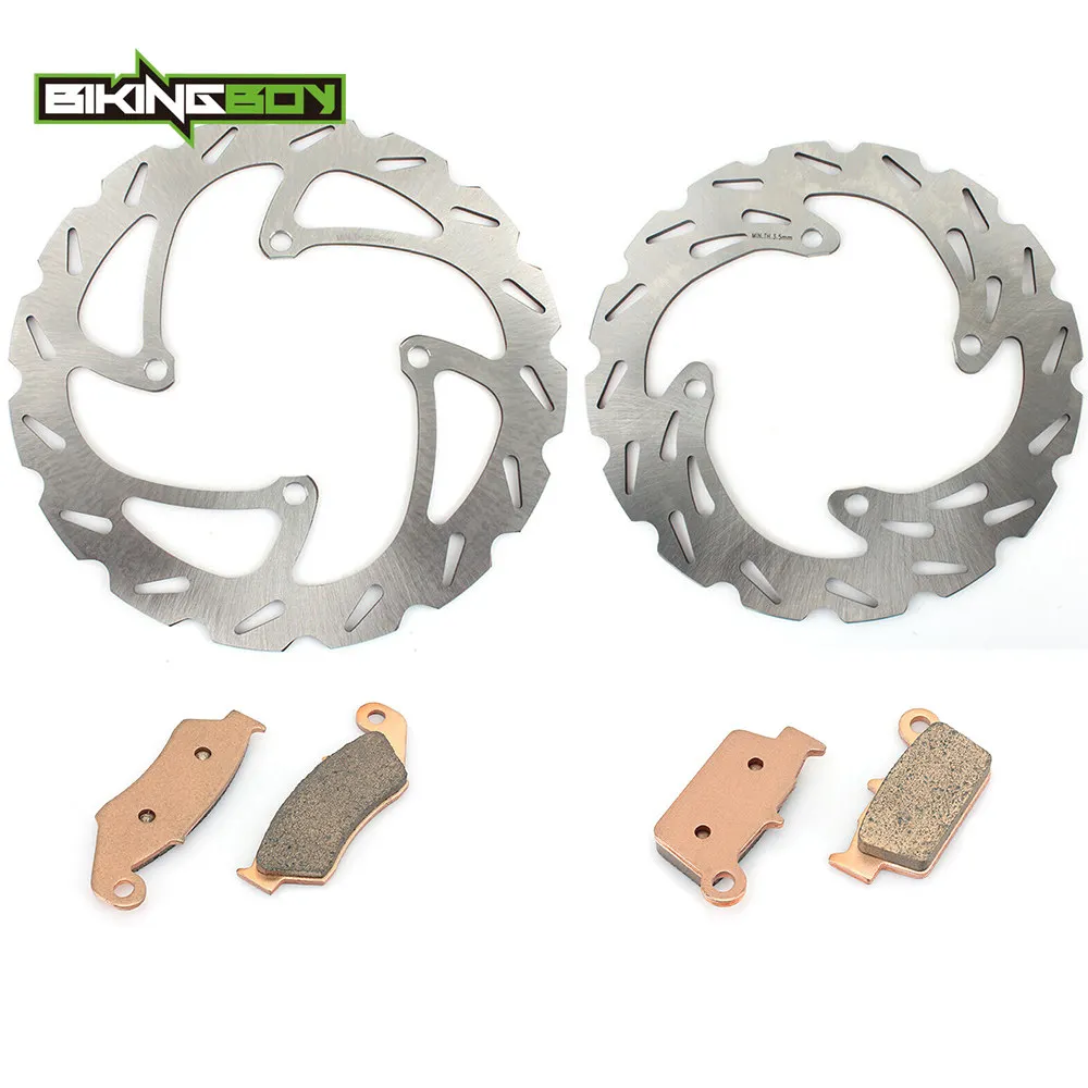 BIKINGBOY Передние Задние тормозные диски роторы колодки для Kawasaki KX250F 2004 2005 KXF KX-F 250 04 05