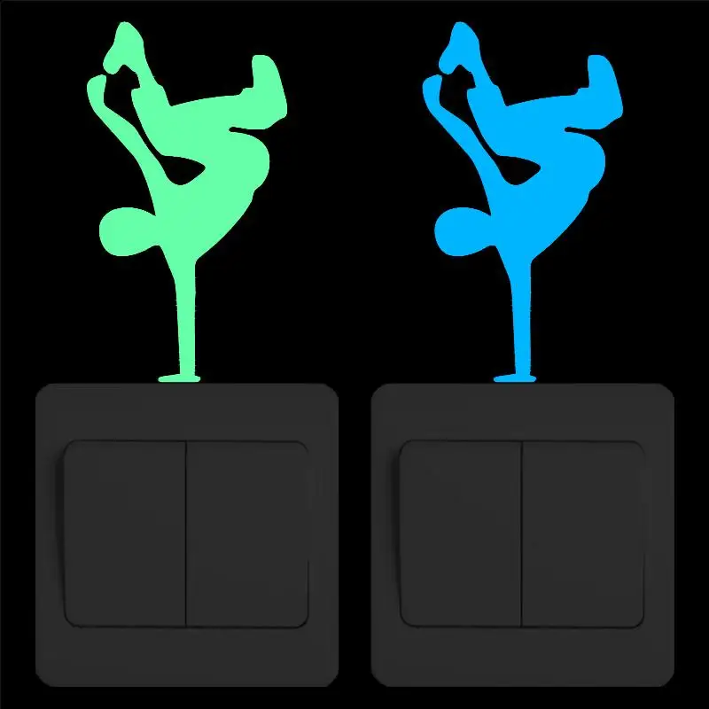 Светящаяся наклейка для мальчика Breakdance Dance светящаяся в темноте Спортивная