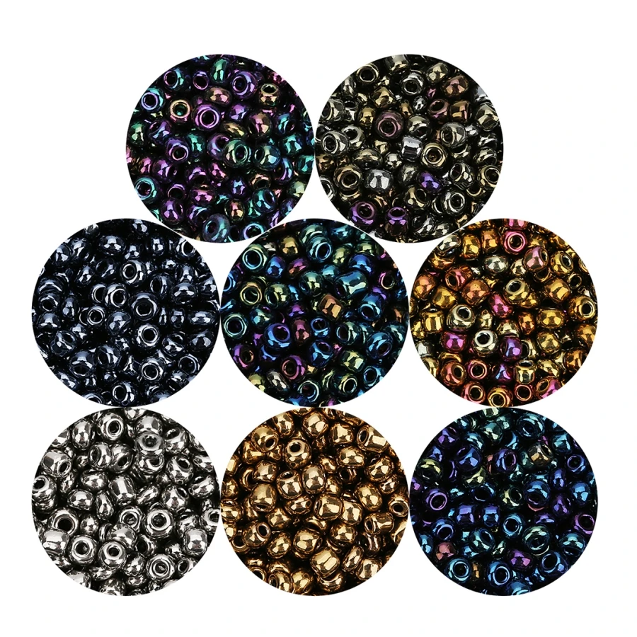 SAUVOO 2800pcs/lot Glass Seed Beads 1mm Spacers Bulk Handmade Black Colored Bead for DIY Necklace Jewelry Findings | Украшения и