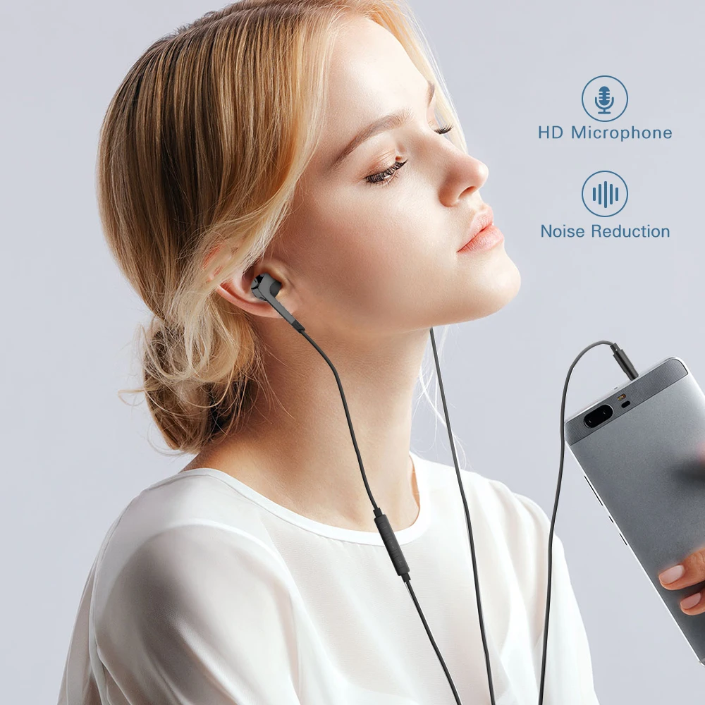 Langsdom Hifi наушники вкладыши бас гарнитура с микрофоном пульт дистанционного