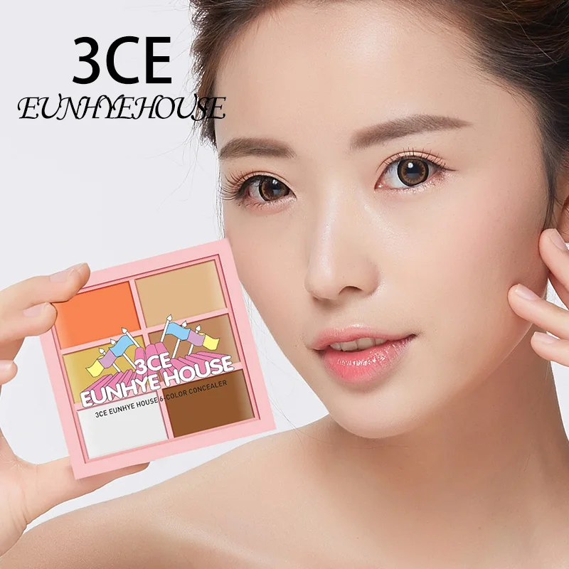 3CE Eunhye House Concealer 6 Colors Oil Control Contouring Cream Palette Foundation Base Corrector Blemish | Красота и здоровье