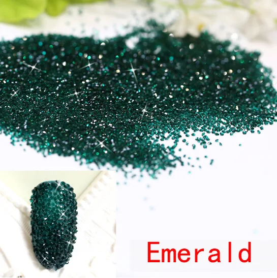 Emerald Не стразы из кристаллов с горячей фиксацией 1,2 мм декор для ногтей с украшением в виде кристаллов AB стеклянные стразы камни с плоским низом DIY 3D гелевые Драгоценности для ногтей - Цвет: Emerald