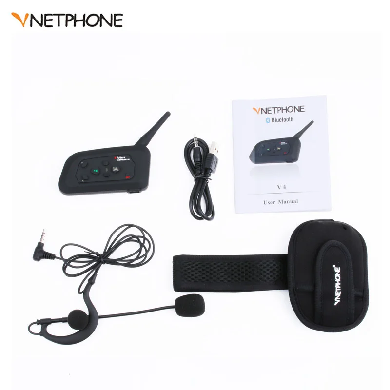 4 шт. Vnetphone футбол рефери Bluetooth домофон для 4 гонщиков BT беспроводной Intercomunicador переговорные гарнитура судьи