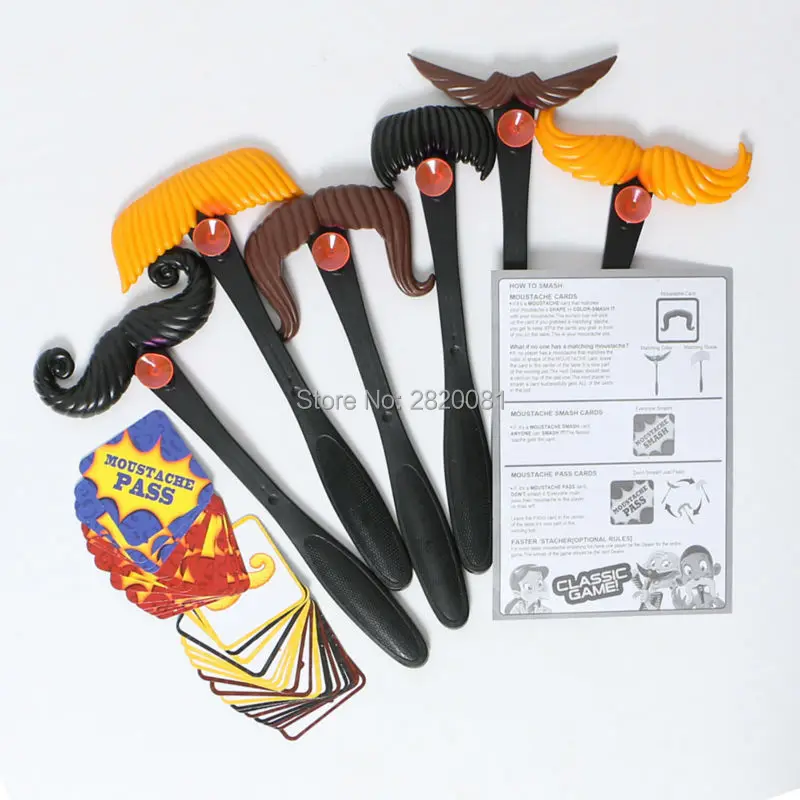 Забавная Семейная Игра наборы игрушечных карт с усами и марчом Классическая игра