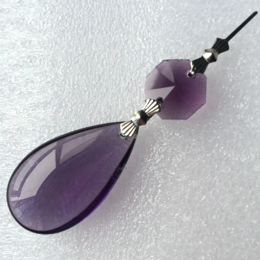 Фиолетовая гирлянда из нитей 20 шт./лот 75 мм хрустальная люстра комплектующие