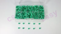 freeshipping 0 5 0 75 1 0 1 5 2 5 4 0 6 0 8 0 10 0mm2 plum cable marker 0 9 10 different number green color 10 grid plastic box