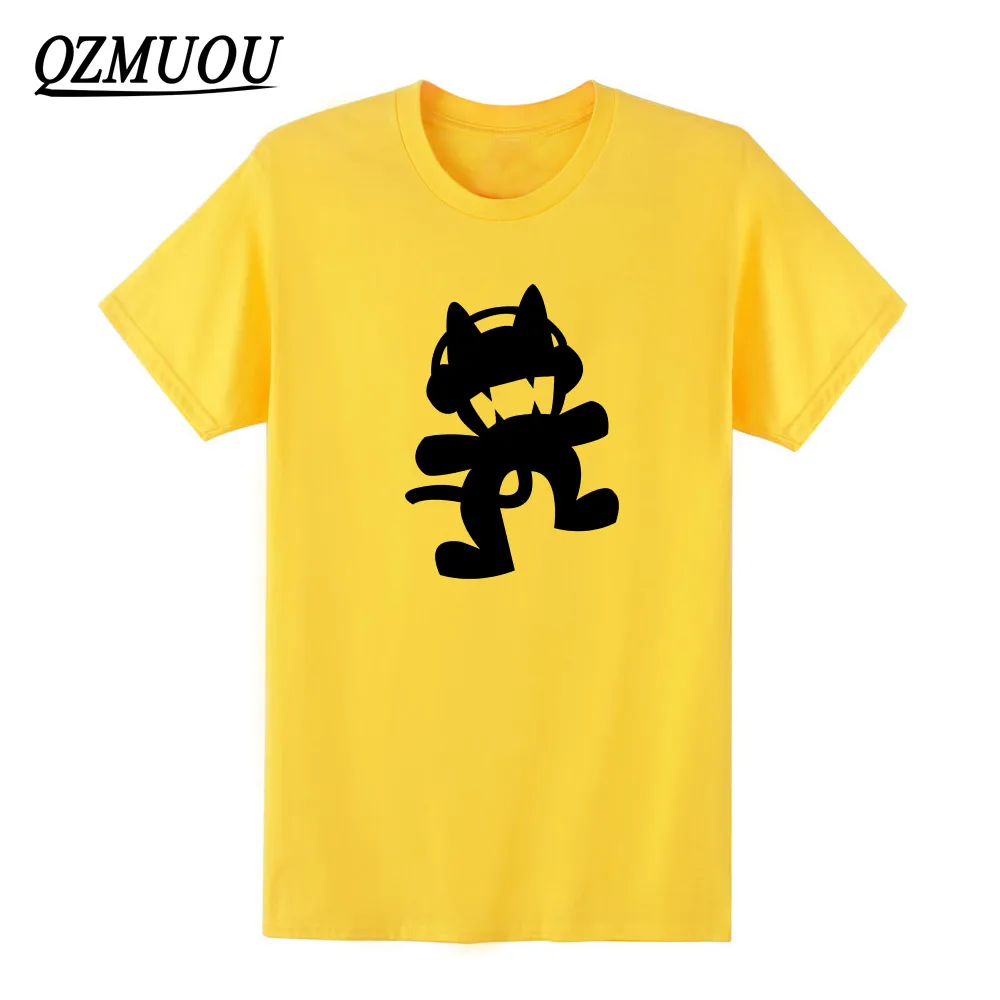 Новинка, летняя футболка с рисунком знаменитого фильма, крутая татуировка, Monstercat, хлопковая Повседневная мужская футболка, мужские топы с круглым вырезом, футболки с коротким рукавом - Цвет: Yellow1