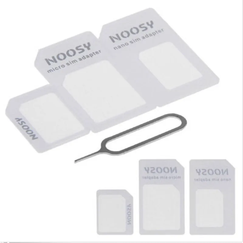 10 шт. 4 в 1 две сим-адаптер для iPhone 6 5 Samsung Nano Sim карты адаптер к микро стандартной