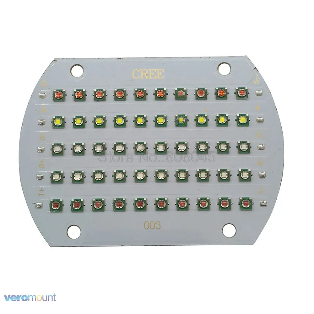 Cree XPE XP E 50 светодиодов 5 каналов высокой мощности RGB светодиодный излучатель света