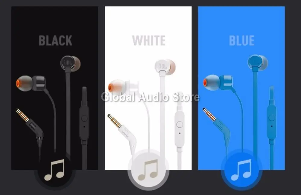 JBL T110 наушники-вкладыши с дистанционным управлением и микрофоном, спортивные музыкальные наушники с чистым басом для leagoo s9, портативные наушники для смартфонов iPhone