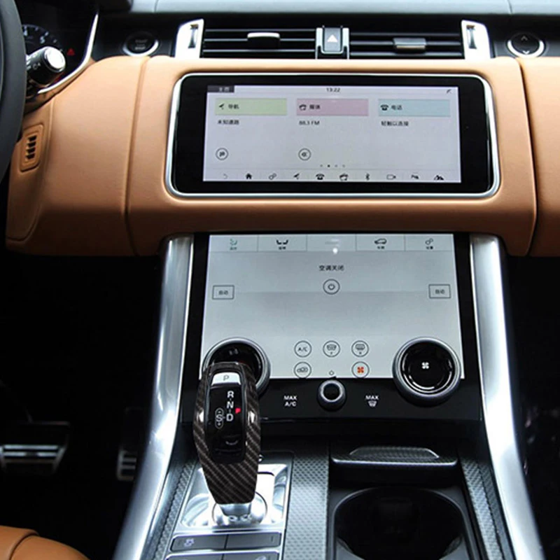 Carbon Fiber Style For Land Rover Range Sport 2018 Abs Plastic Gear Shift Head Cover Trim Car Accessory | Автомобили и мотоциклы