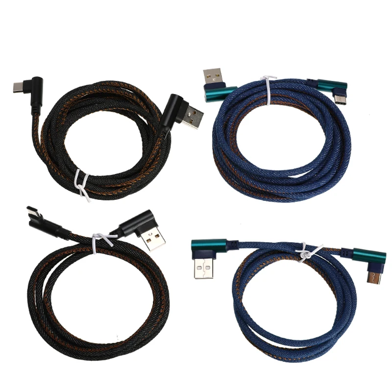 Usb type C 3 1 м/2 м короткий кабель 90 градусов прямоугольный разъем usb провод USB для Xiaomi