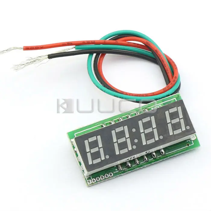 5 шт./лот авто зеленый 0.28 " 0 - 33 В мини-dc цифровой из светодиодов вольтметр