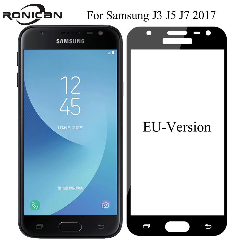 Полностью покрывающее закаленное Стекло для samsung J3 J5 J7 SM-J330 J530 J730 Защитная стеклянная пленка для экрана для SM J330F J530F J7