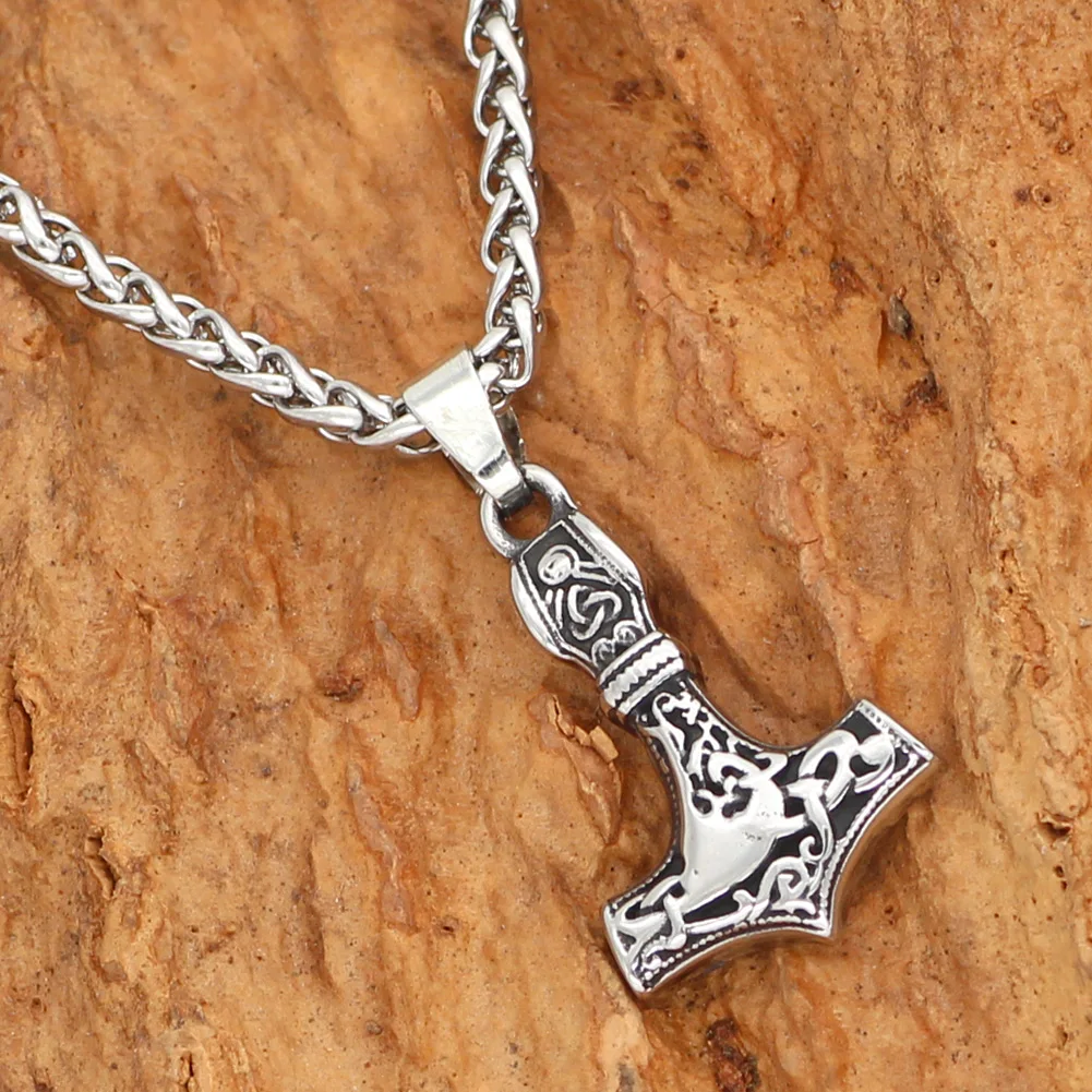 Скандинавский Викинг из нержавеющей стали rune small thor hammer Mjolnir подвеска ожерелье с