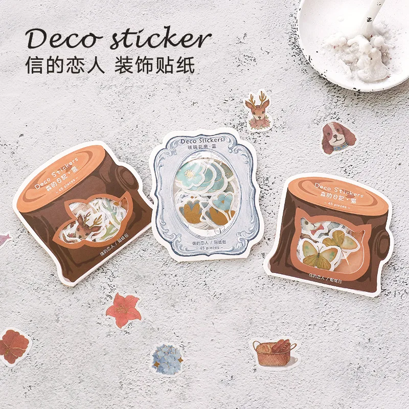 45 шт./упак. лес планета пространства декоративные наклейки из бумаги васи