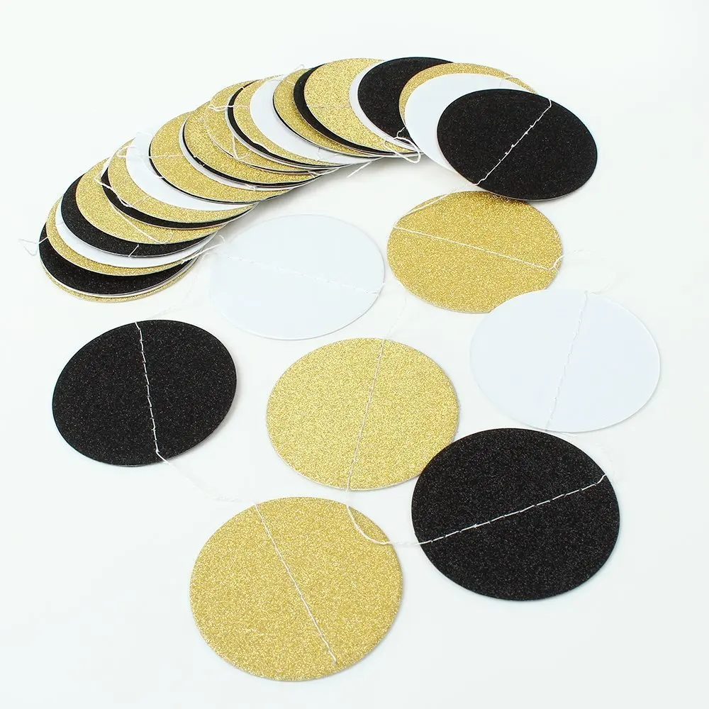 Блестящая подвесная круглая гирлянда в горошек 3 м декор для детского дня