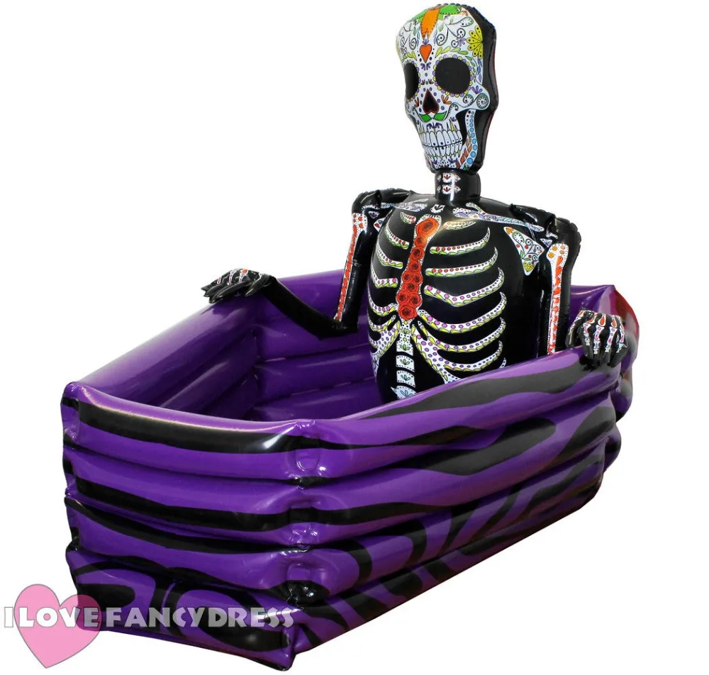 Надувной гроб со скелетом охладитель напитков Хэллоуин вечеринка клуб паб