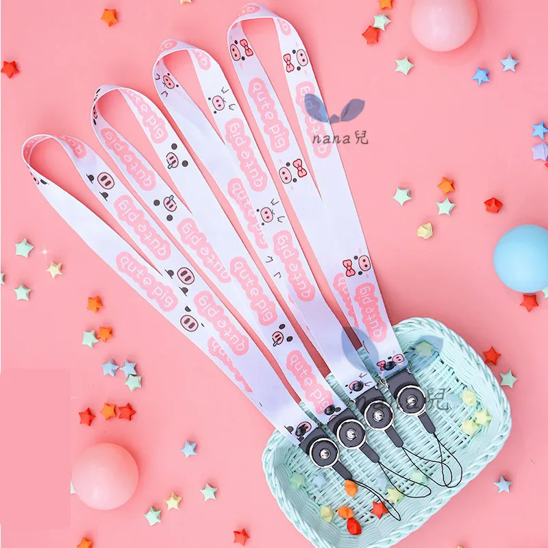 Милый ремешок для ключей с изображением цветов держатель удостоверения личности