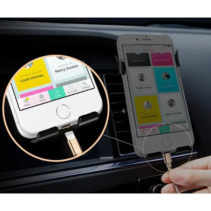 

Car Phone Holder For Phone In Car Air Vent Mount Stand No Magnetic Mobile Phone Holder Universal Gravity Smartphone Cell Support