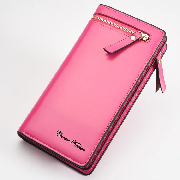 Европейский модный женский кошелек 2016 года из искусственной кожи на молнии