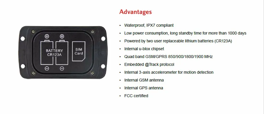 Gps трекер GL505 gps слежение за транспортным средством водонепроницаемое устройство слежения за активами в спячке 1000 дней в режиме ожидания с батареями CR123A