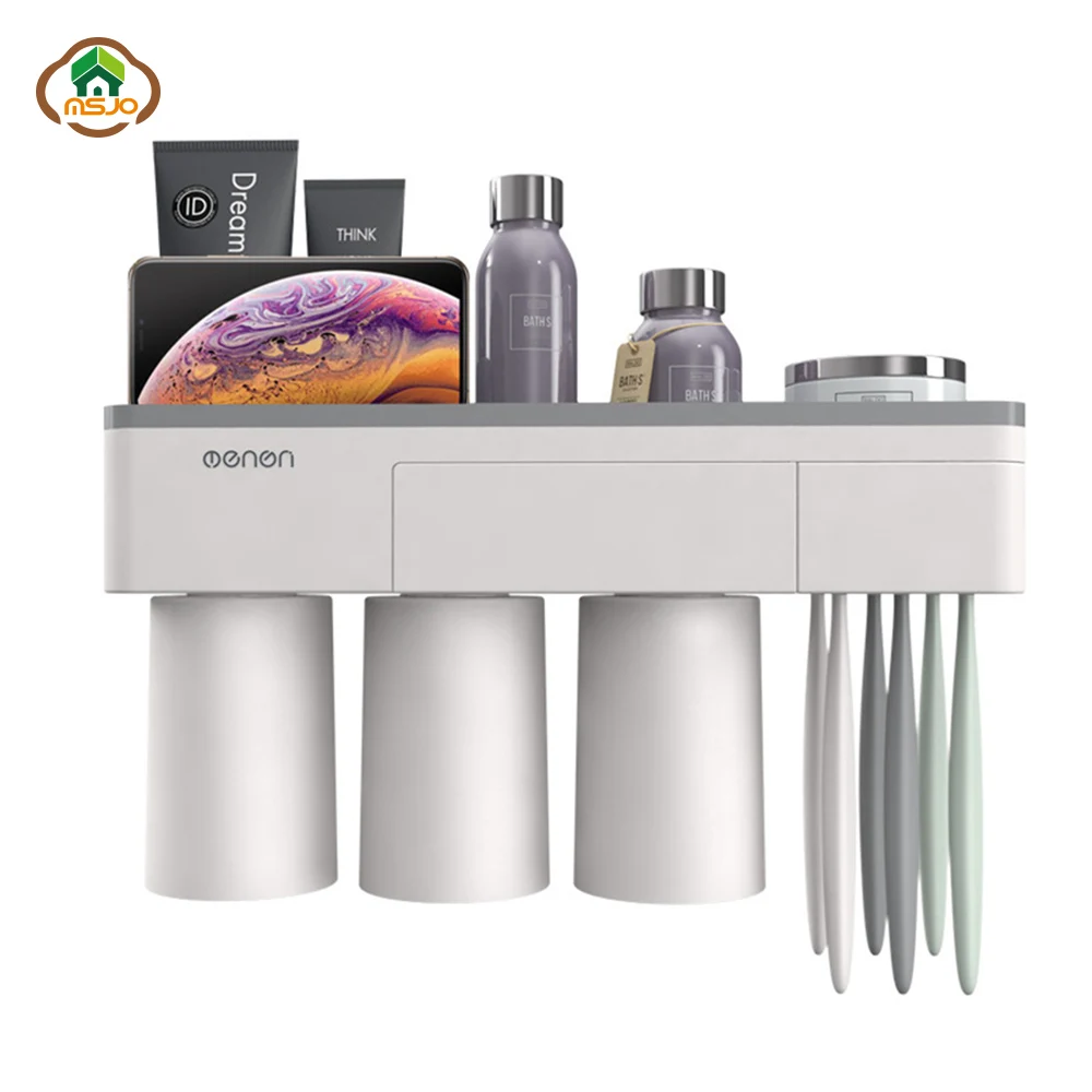 MSJO держатель для зубной щетки Автоматический Дозатор пасты Магнитная Адсорбция