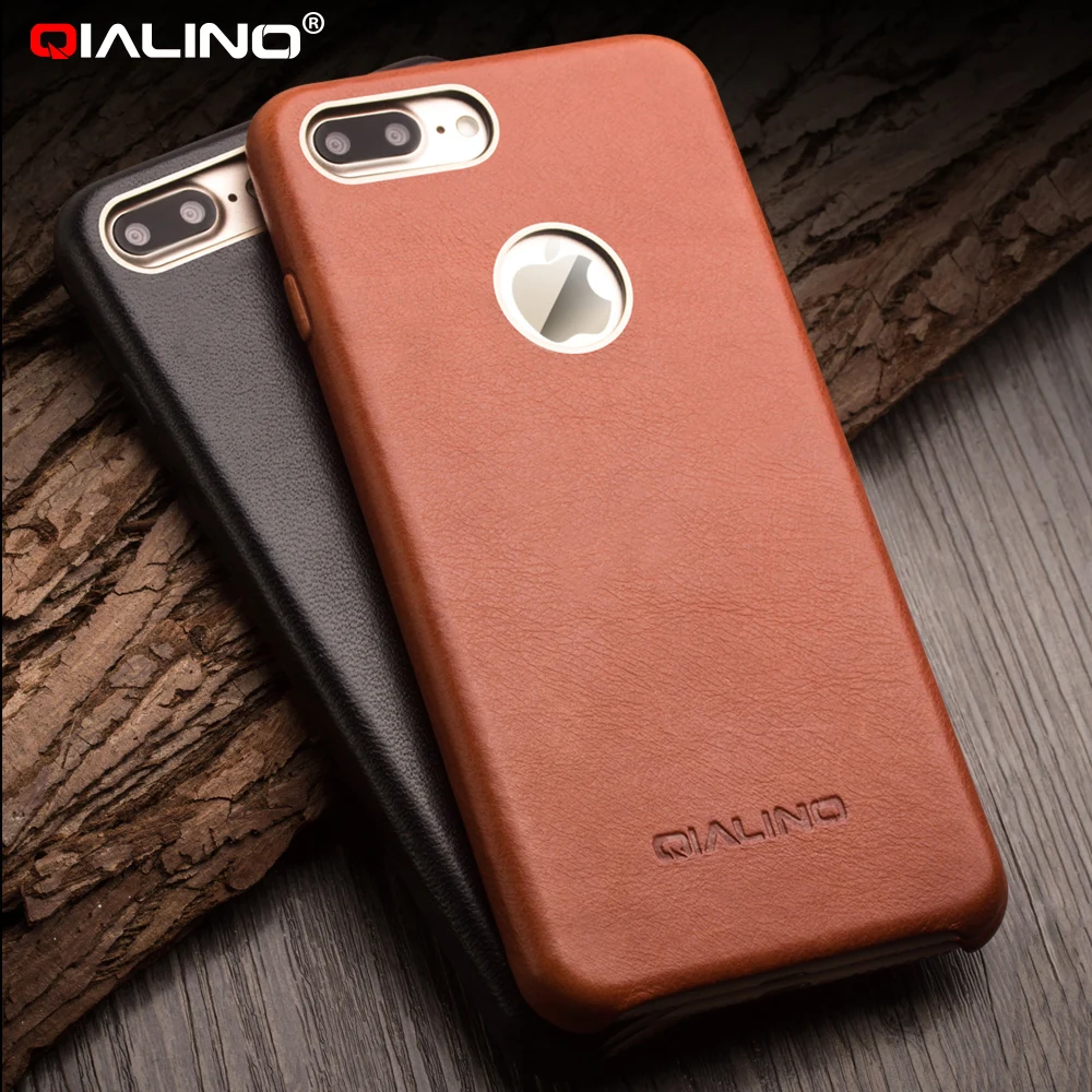 Роскошный чехол QIALINO из натуральной телячьей кожи для iphone7 7plus iphone8/ 8 plus