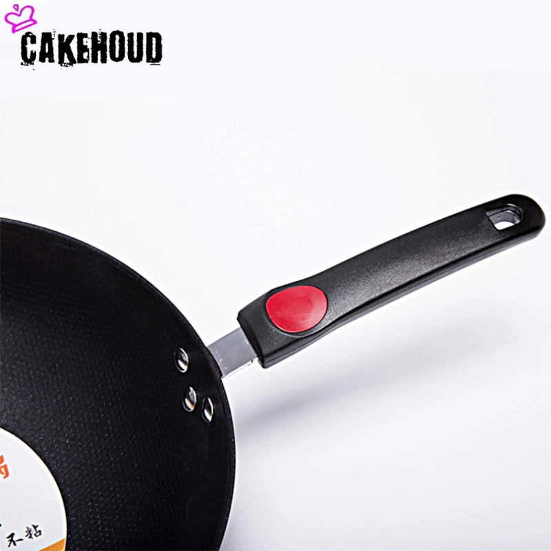 CAKEHOUD утолщенной многоцелевой антипригарным покрытием вок сковороде без пары 32 см Кухня Пособия по кулинарии универсальная газовая индукционная Плита