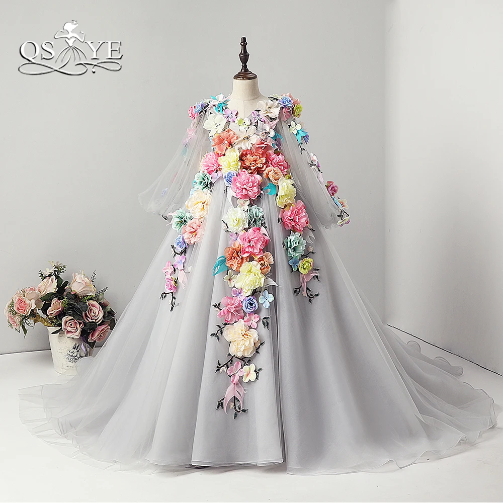 2018 Новое поступление платье принцессы с цветочным узором для девочек на свадьбу