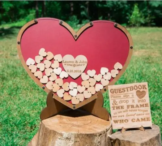 Индивидуальные имена dateHeart Drop Box Гостевая книга Свадьба Top Альтернатива