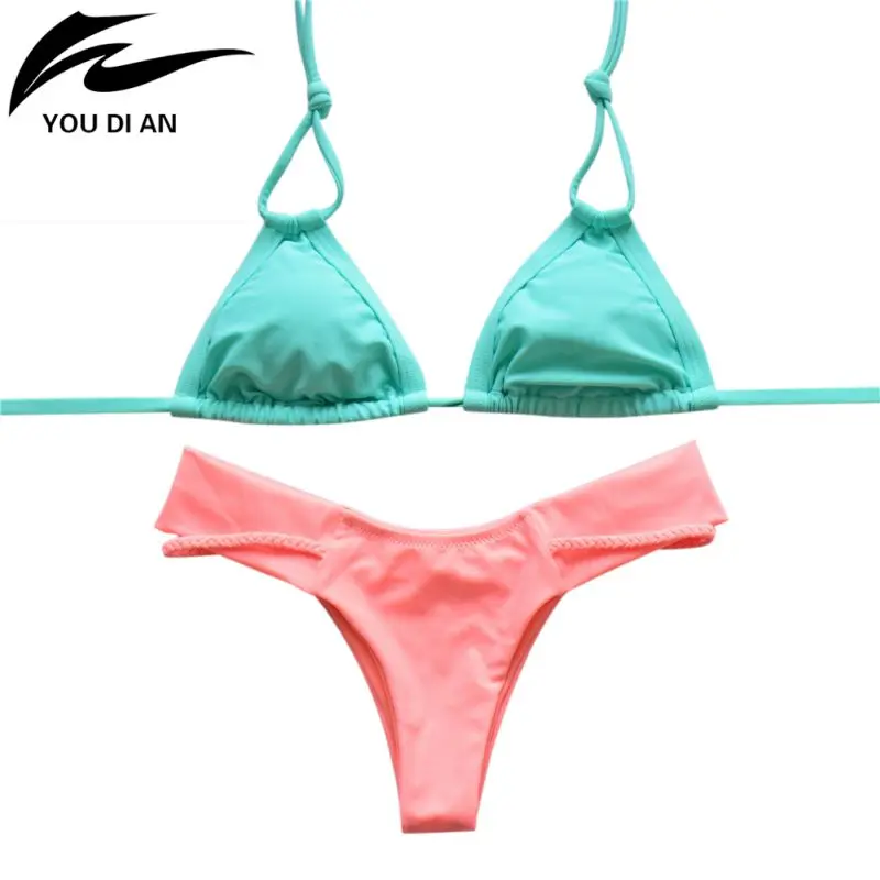 Женский сексуальный купальный костюм 2018 купальник бикини красочная купальная