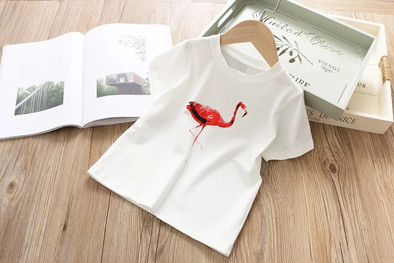 Платье для девочек Новинка лета 2019 комплекты одежды маленьких футболка с