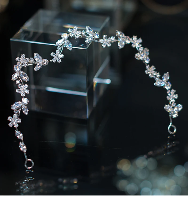 HIMSTORY микро проложили все кубические циркониевые тиара на голову цветок Корона