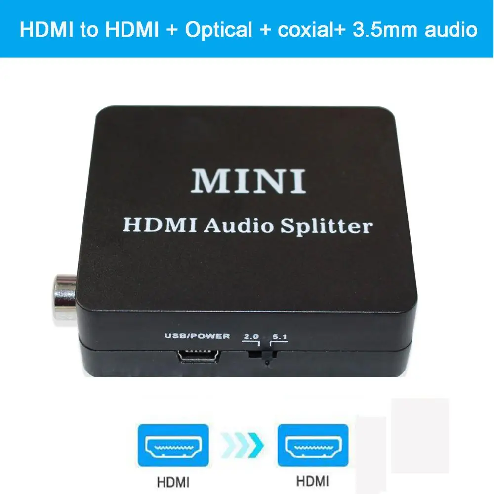 Hd аудио экстрактор HDMI в и оптический TOSLINK SPDIF + 3 5 мм стерео конвертер сплиттер