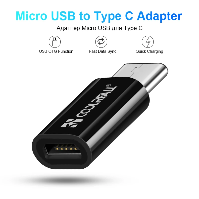 Coolreall 2 шт. USB Type C адаптер Micro 3 1 OTG кабель к конвертер для Macbook Samsung S8 + S9 Huawei P20 Pro P10 |