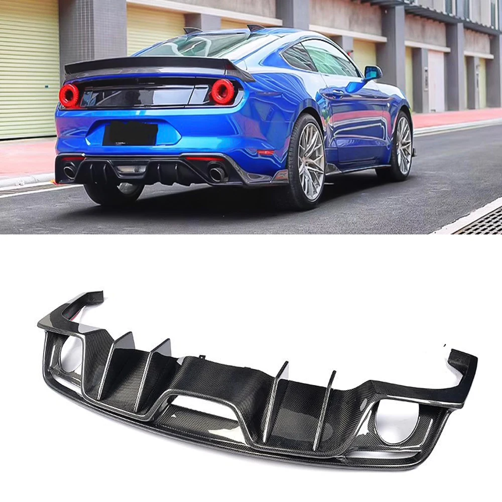Углеродное волокно гоночный задний диффузор для Ford Mustang для автомобиля с откидным верхом 2-дверный- подходят для США Рынок только в том случае