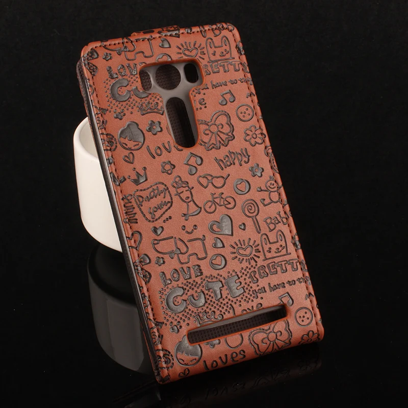 Мультфильм девушка Coque ПТУ чехол накладка из искусственной кожи для Asus Zenfone2 лазер