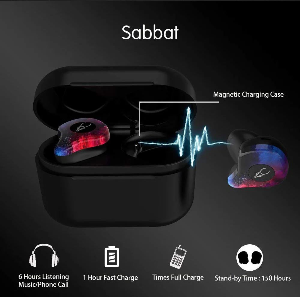 Sabbat X12 Pro TWS Bluetooth 5,0 мини невидимые наушники беспроводные IPX5 спортивные Hifi наушники с зарядной коробкой
