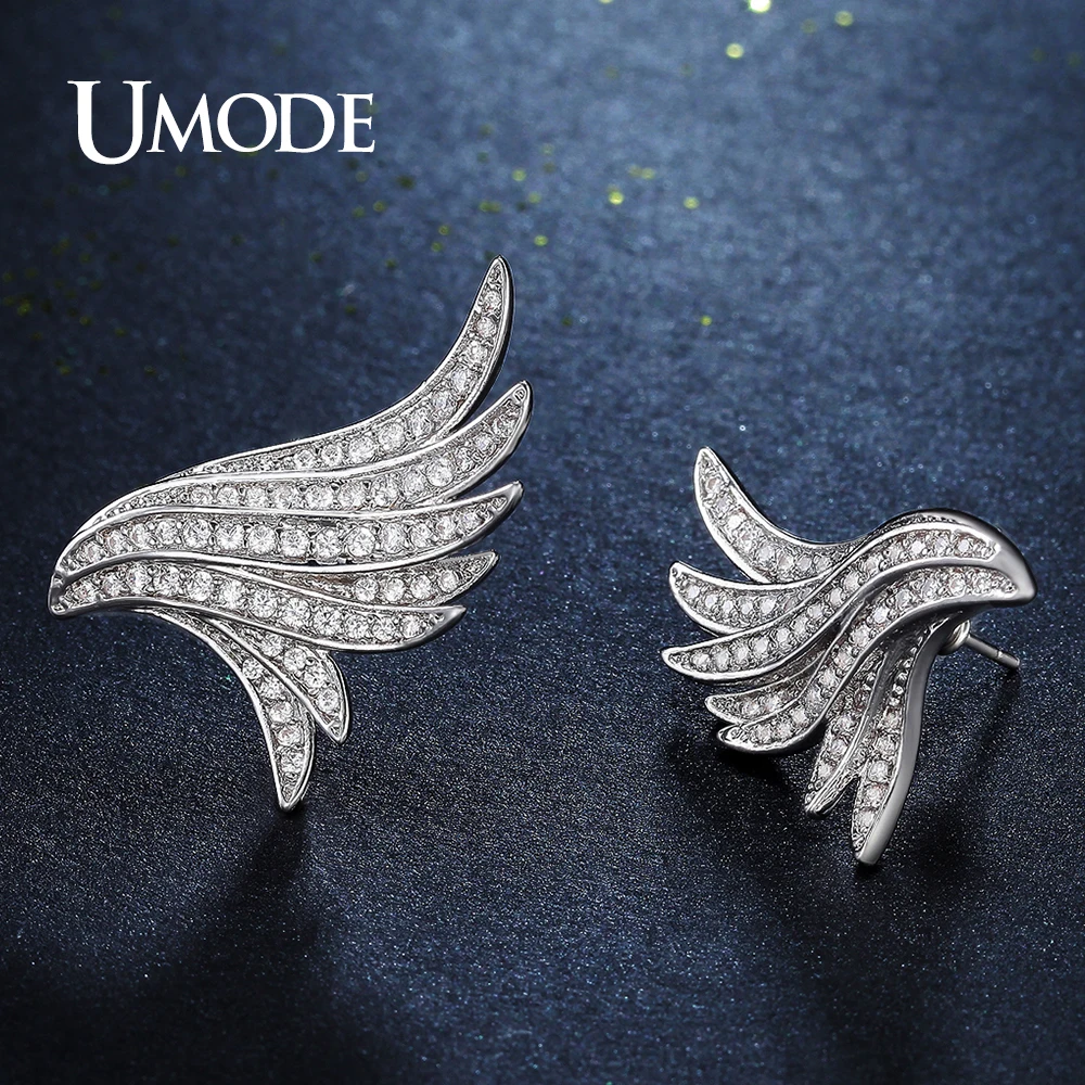 Женские серьги гвоздики с ангельскими крыльями и перьями|angel wing stud earrings|fashion