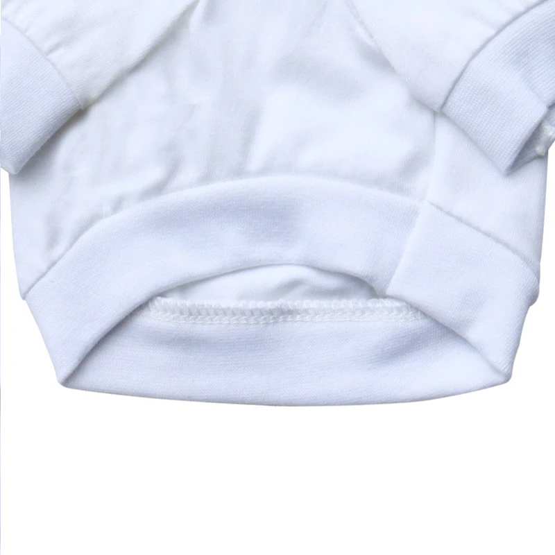 Летнее платье для домашних животных футболки из чистого белого хлопка собак