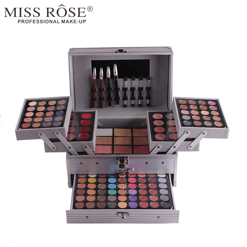 Miss Rose 1 Box Professional Make-up Artist Use 94 Colors Matte Shimmer Eye Shadow + Concealer+ lipstick pen Blush A153 |