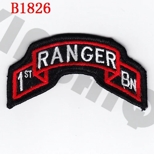 Полная вышивка патч армии США 75th RANGER 1st 2BN 3BN военный тактический боевой дух - Цвет: B1826
